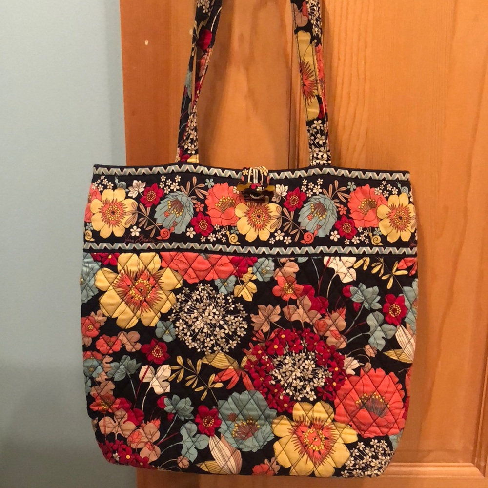 Pink Floral Vera Bradley Tote Bag